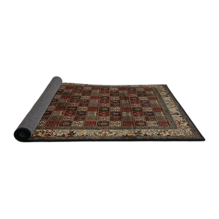 Sideview of Traditional Dark Almond Brown Persian Rug, tr210