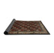 Sideview of Traditional Dark Almond Brown Persian Rug, tr210