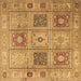 Square Machine Washable Persian Brown Traditional Rug, wshtr2100brn