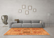 Machine Washable Persian Orange Traditional Area Rugs in a Living Room, wshtr2100org