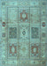 Machine Washable Persian Light Blue Traditional Rug, wshtr2100lblu