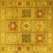 Square Persian Yellow Traditional Rug, tr2100yw