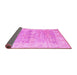 Sideview of Persian Pink Traditional Rug, tr2101pnk