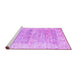 Sideview of Machine Washable Persian Purple Traditional Area Rugs, wshtr2101pur