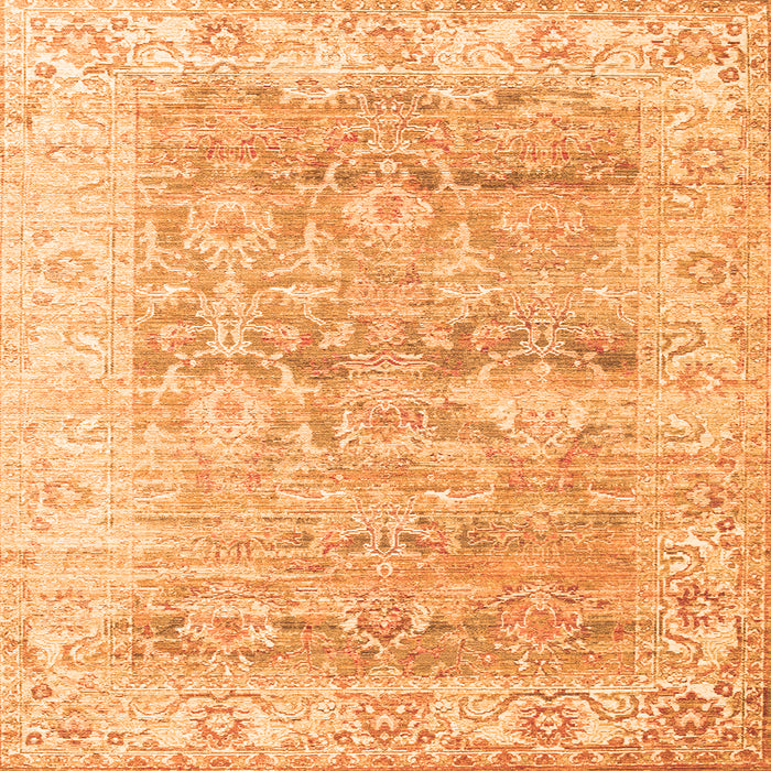 Serging Thickness of Persian Orange Traditional Rug, tr2101org