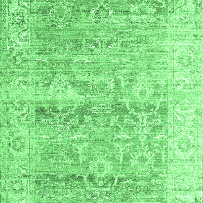 Machine Washable Persian Emerald Green Traditional Area Rugs, wshtr2101emgrn