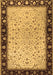 Machine Washable Oriental Brown Traditional Rug, wshtr2102brn