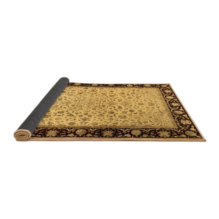 Sideview of Oriental Brown Traditional Rug, tr2102brn
