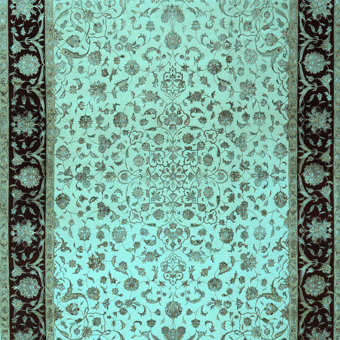 Oriental Light Blue Traditional Rug, tr2102lblu