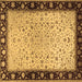 Square Oriental Brown Traditional Rug, tr2102brn