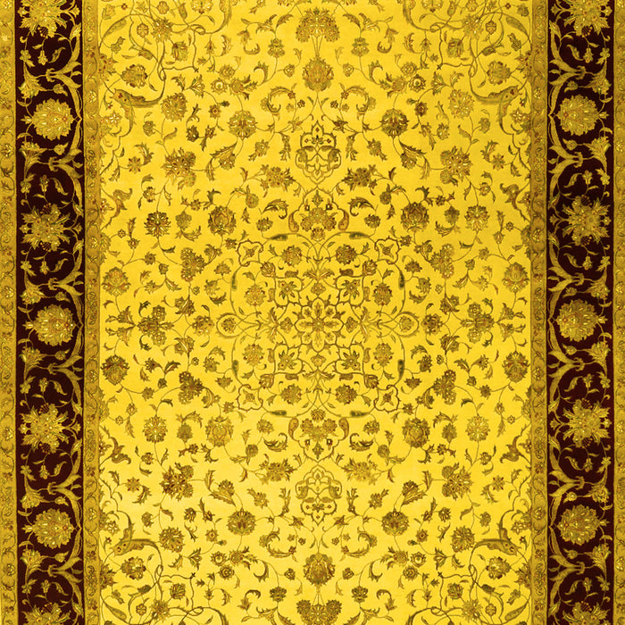 Oriental Yellow Traditional Rug, tr2102yw