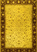 Machine Washable Oriental Yellow Traditional Rug, wshtr2102yw