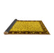 Sideview of Oriental Yellow Traditional Rug, tr2102yw