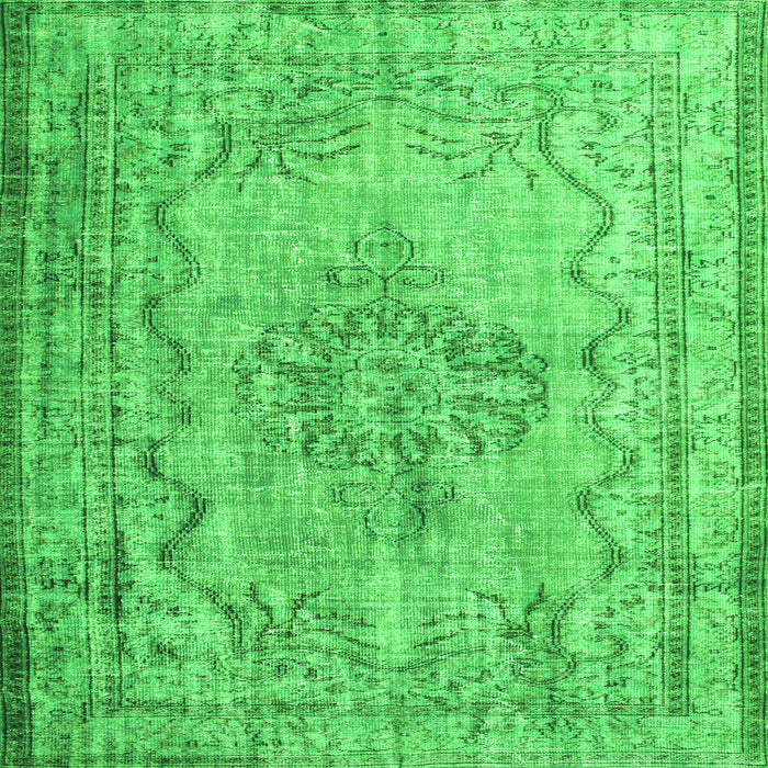 Serging Thickness of Persian Green Traditional Rug, tr2103grn