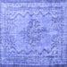 Square Persian Blue Traditional Rug, tr2103blu