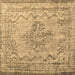 Square Persian Brown Traditional Rug, tr2103brn