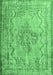 Machine Washable Persian Emerald Green Traditional Area Rugs, wshtr2103emgrn