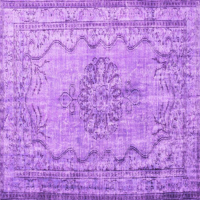 Square Persian Purple Traditional Rug, tr2103pur