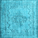 Square Persian Light Blue Traditional Rug, tr2103lblu