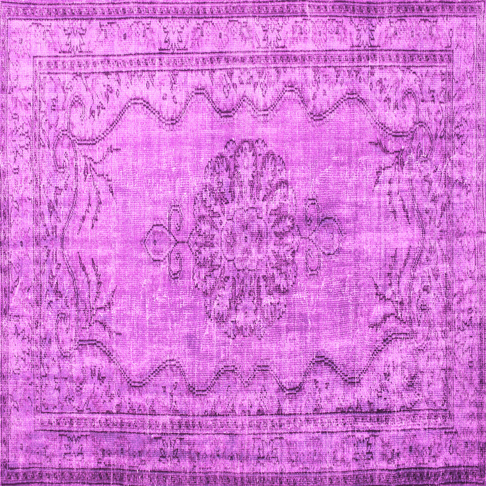 Square Machine Washable Persian Pink Traditional Rug, wshtr2103pnk