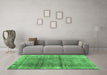 Machine Washable Persian Emerald Green Traditional Area Rugs in a Living Room,, wshtr2104emgrn