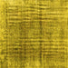 Square Machine Washable Persian Yellow Traditional Rug, wshtr2104yw