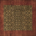 Square Persian Brown Traditional Rug, tr2105brn