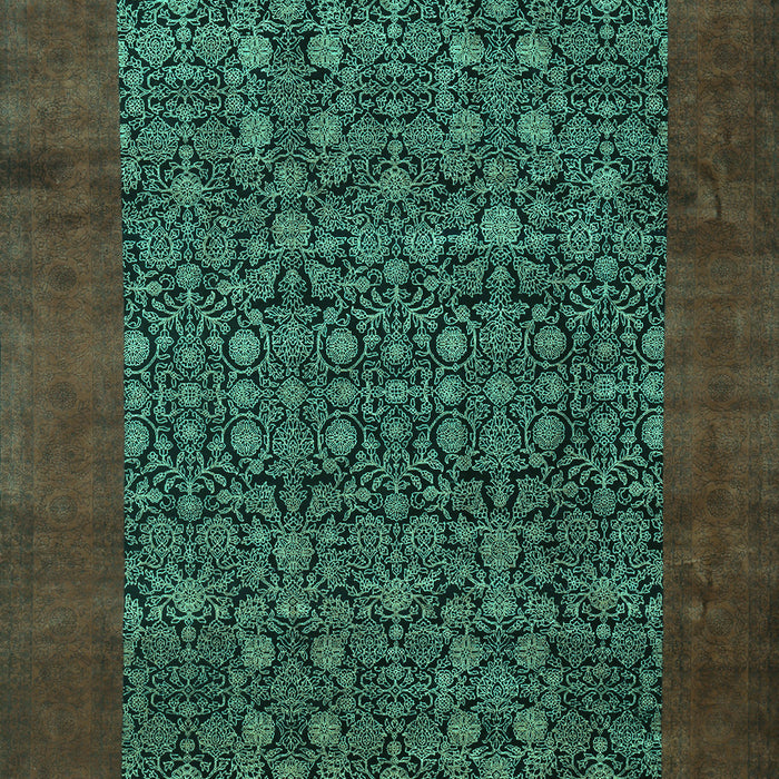 Machine Washable Persian Turquoise Traditional Area Rugs, wshtr2105turq