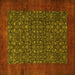 Square Persian Yellow Traditional Rug, tr2105yw