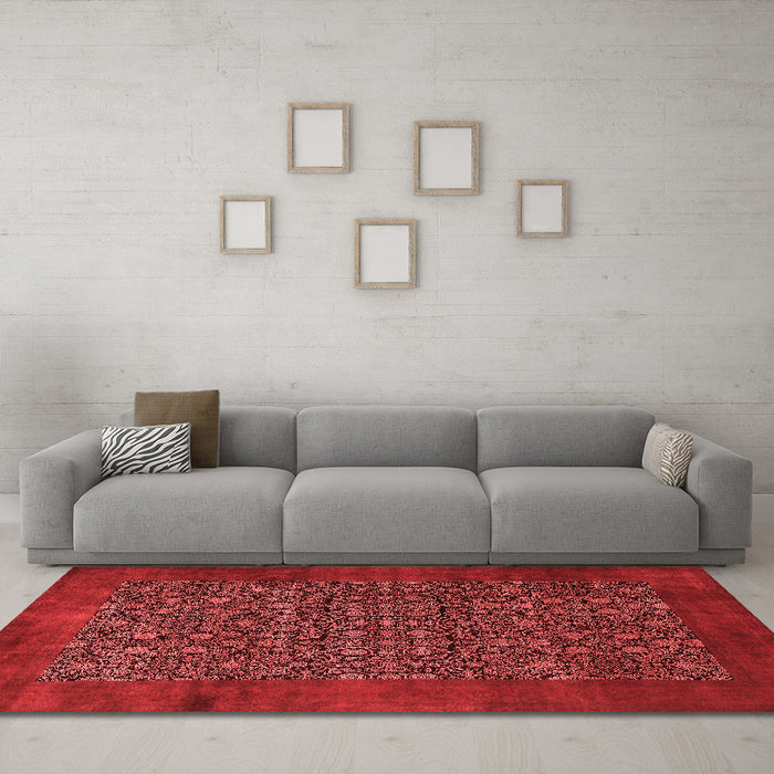 Traditional Red Washable Rugs