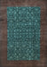 Machine Washable Persian Light Blue Traditional Rug, wshtr2105lblu