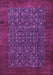 Machine Washable Persian Purple Traditional Area Rugs, wshtr2105pur