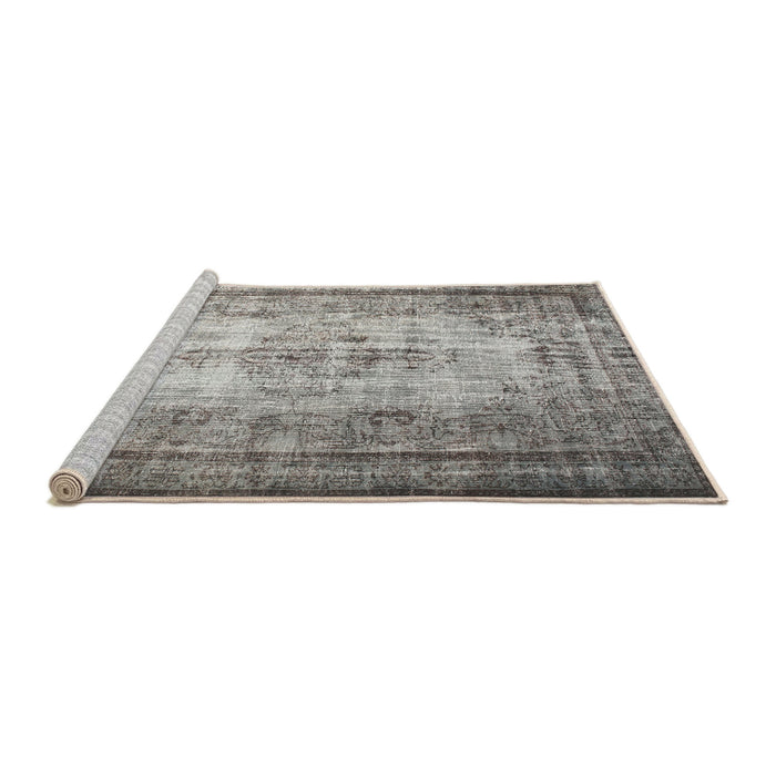 Sideview of Machine Washable Traditional Sandstone Brown Rug, wshtr2106