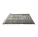 Sideview of Machine Washable Traditional Sandstone Brown Rug, wshtr2106