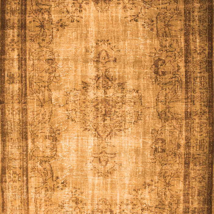 Serging Thickness of Machine Washable Persian Orange Traditional Area Rugs, wshtr2106org