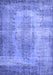 Machine Washable Persian Blue Bohemian Rug, wshtr2107blu