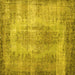 Square Persian Yellow Bohemian Rug, tr2107yw