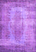 Machine Washable Persian Purple Bohemian Area Rugs, wshtr2107pur