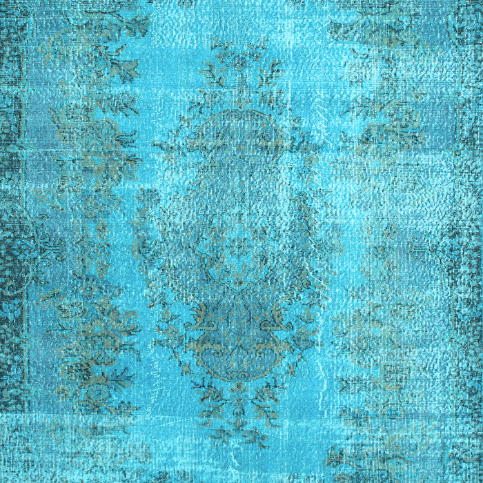 Machine Washable Persian Light Blue Bohemian Rug, wshtr2107lblu