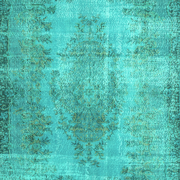 Machine Washable Persian Turquoise Bohemian Area Rugs, wshtr2107turq