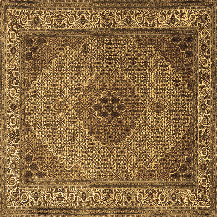 Square Medallion Brown Traditional Rug, tr2108brn