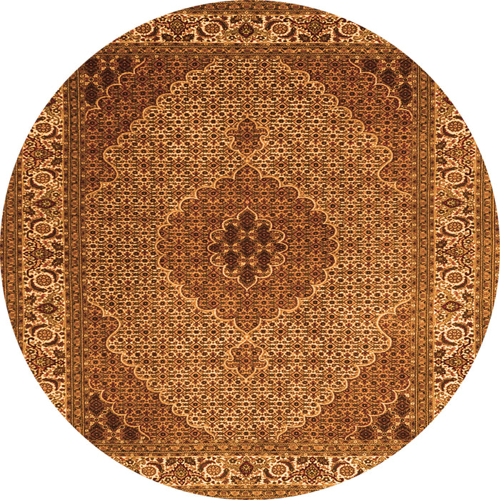 Square Medallion Orange Traditional Rug, tr2108org