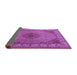 Sideview of Medallion Purple Traditional Rug, tr2108pur