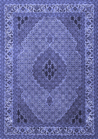 Medallion Blue Traditional Rug, tr2108blu