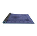 Sideview of Medallion Blue Traditional Rug, tr2108blu