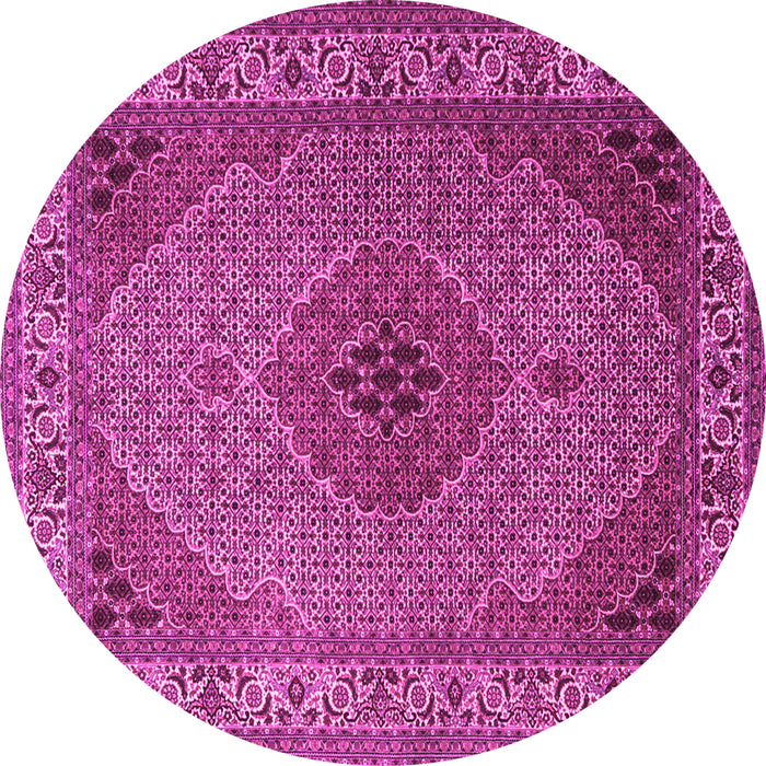 Round Medallion Pink Traditional Rug, tr2108pnk