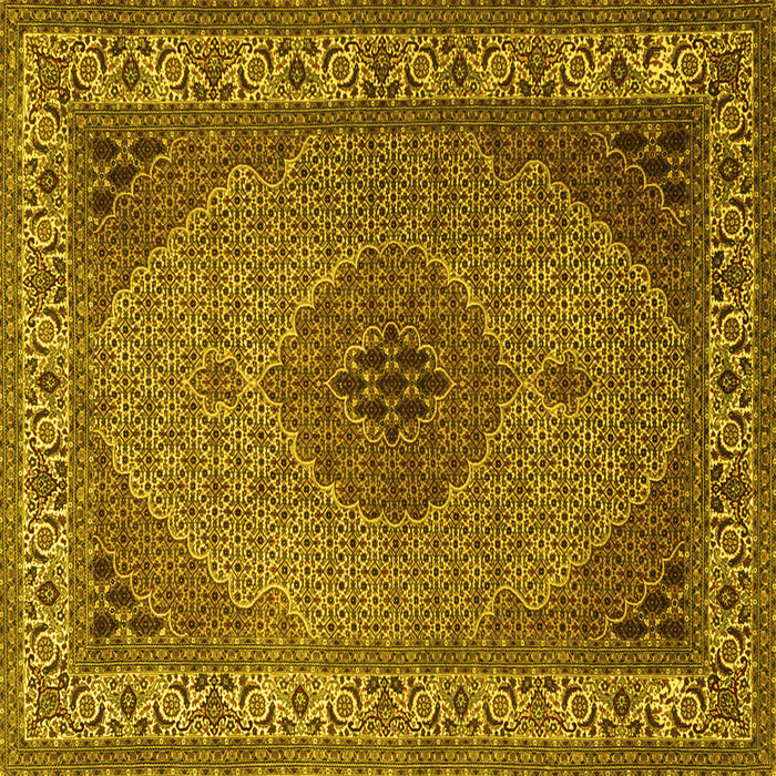 Square Medallion Yellow Traditional Rug, tr2108yw