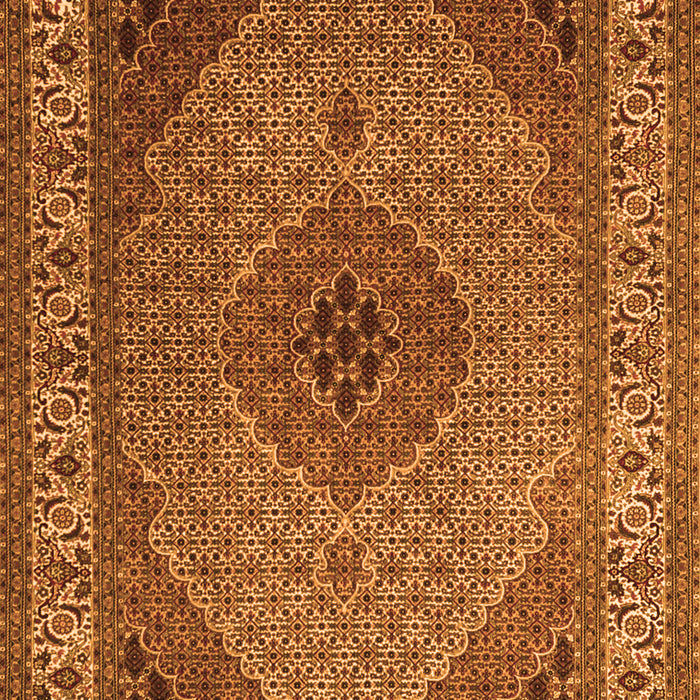 Serging Thickness of Machine Washable Medallion Orange Traditional Area Rugs, wshtr2108org