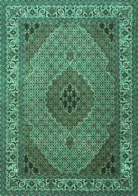 Medallion Turquoise Traditional Rug, tr2108turq