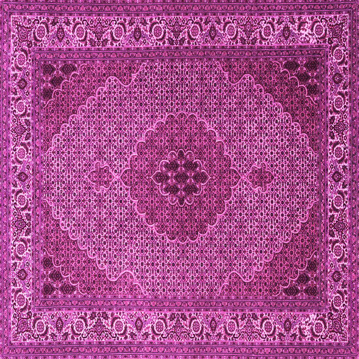 Square Machine Washable Medallion Pink Traditional Rug, wshtr2108pnk